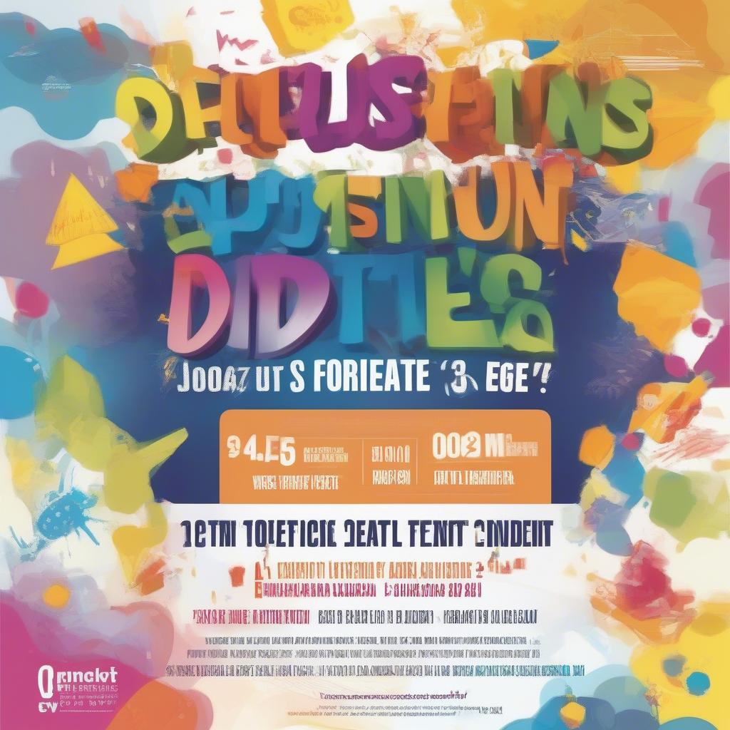 儿童活动通知示例