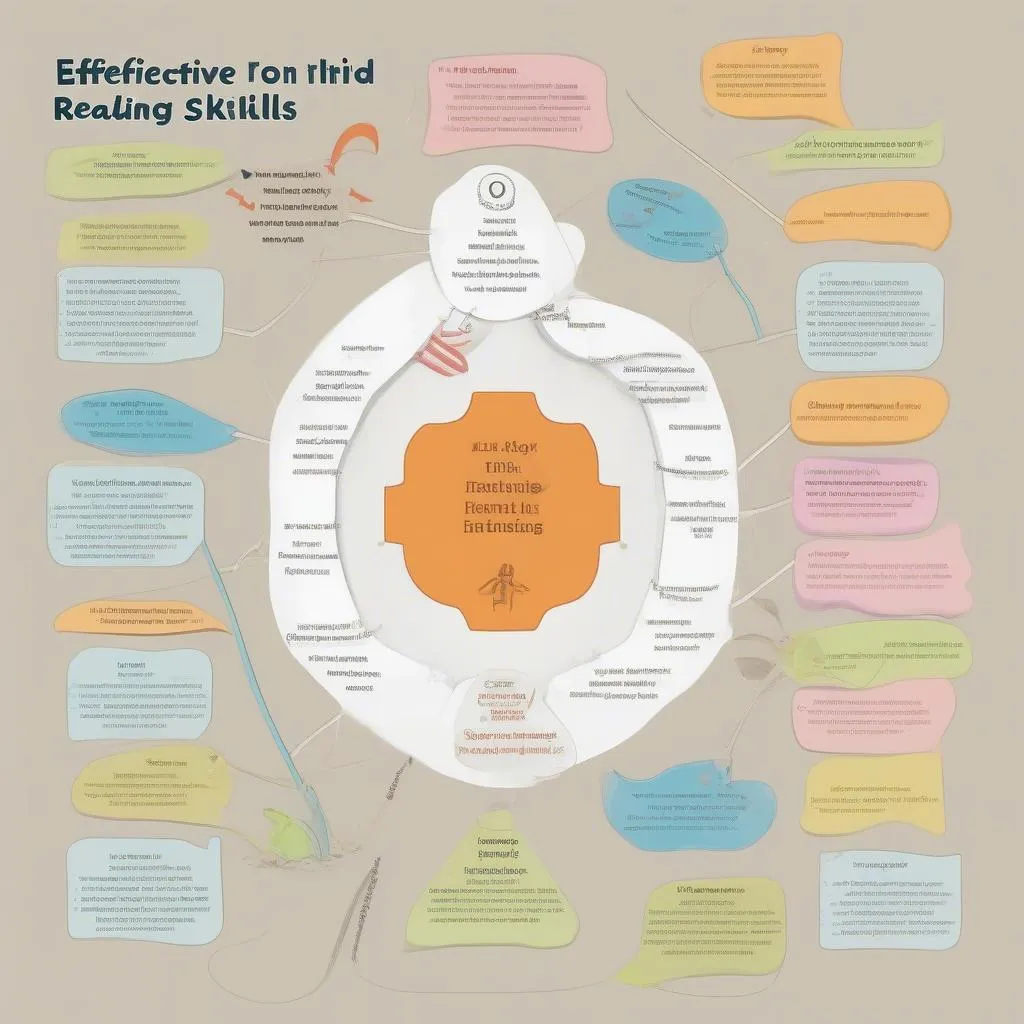 Biểu đồ tư duy infographic kỹ năng đọc