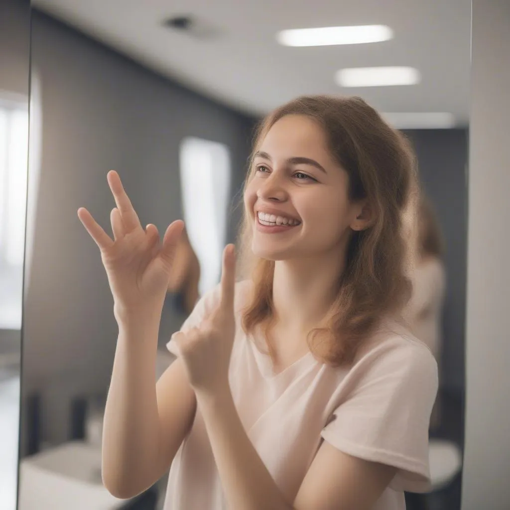 Luyện tập kỹ năng nói trước gương