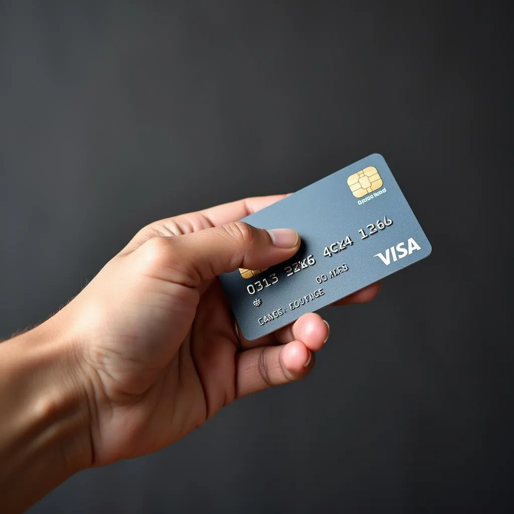 Người dùng che chắn thông tin khi sử dụng thẻ tín dụng