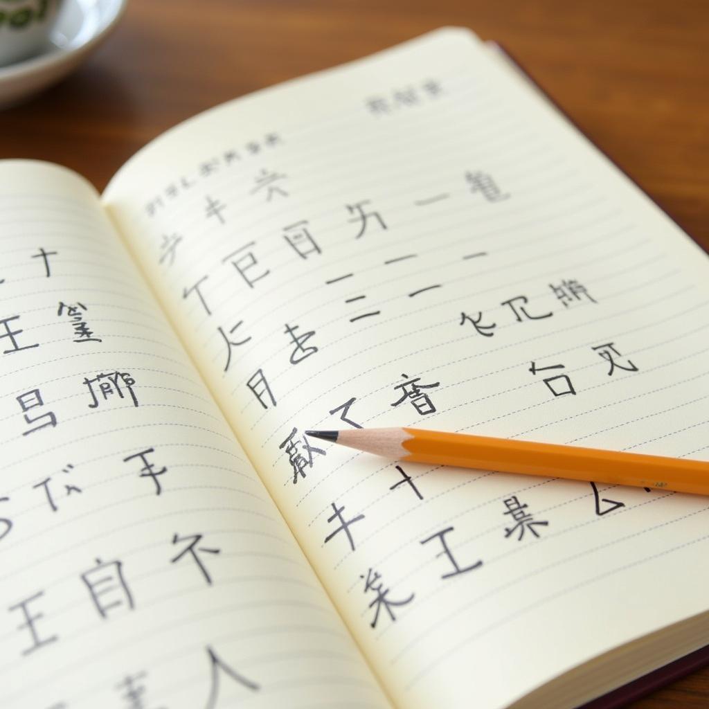 Learning Japanese alphabet