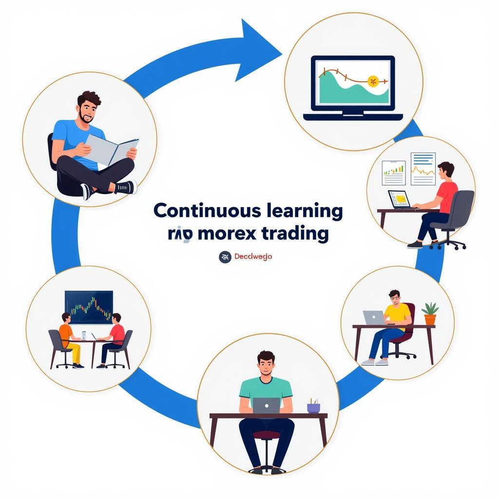 Hình ảnh minh họa việc học tập liên tục trong trade forex