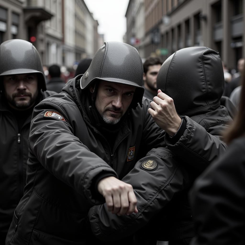 In de rij staan, slippen