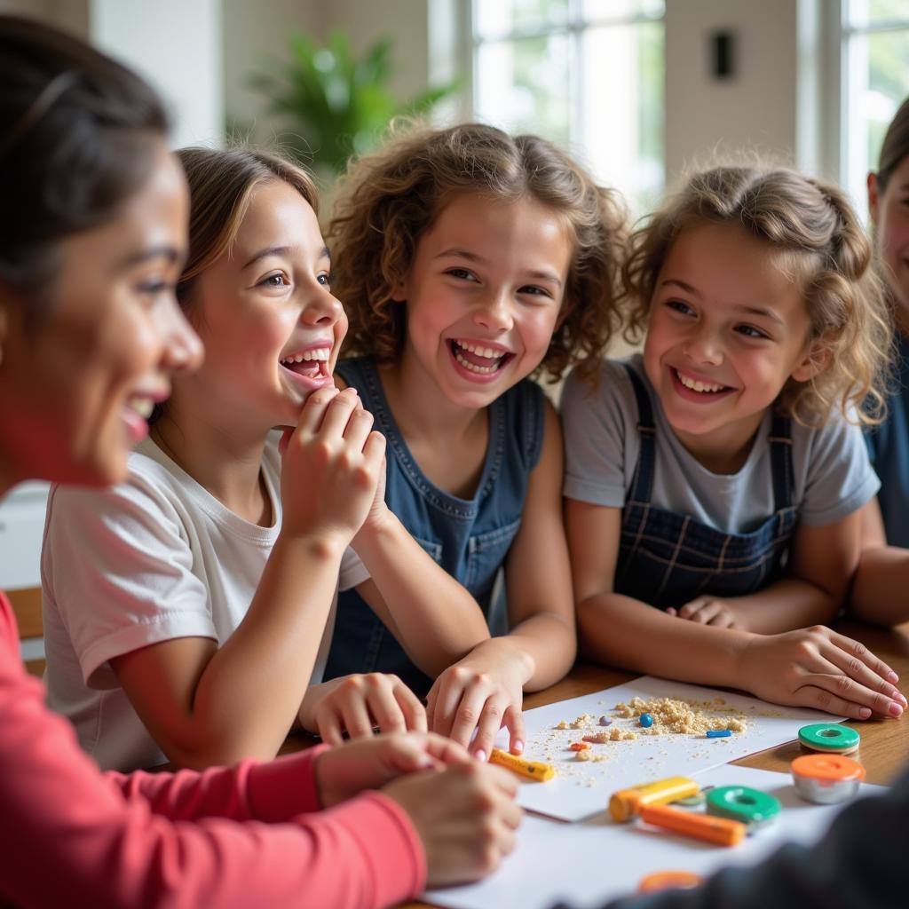 Children confidently participating in a life skills class