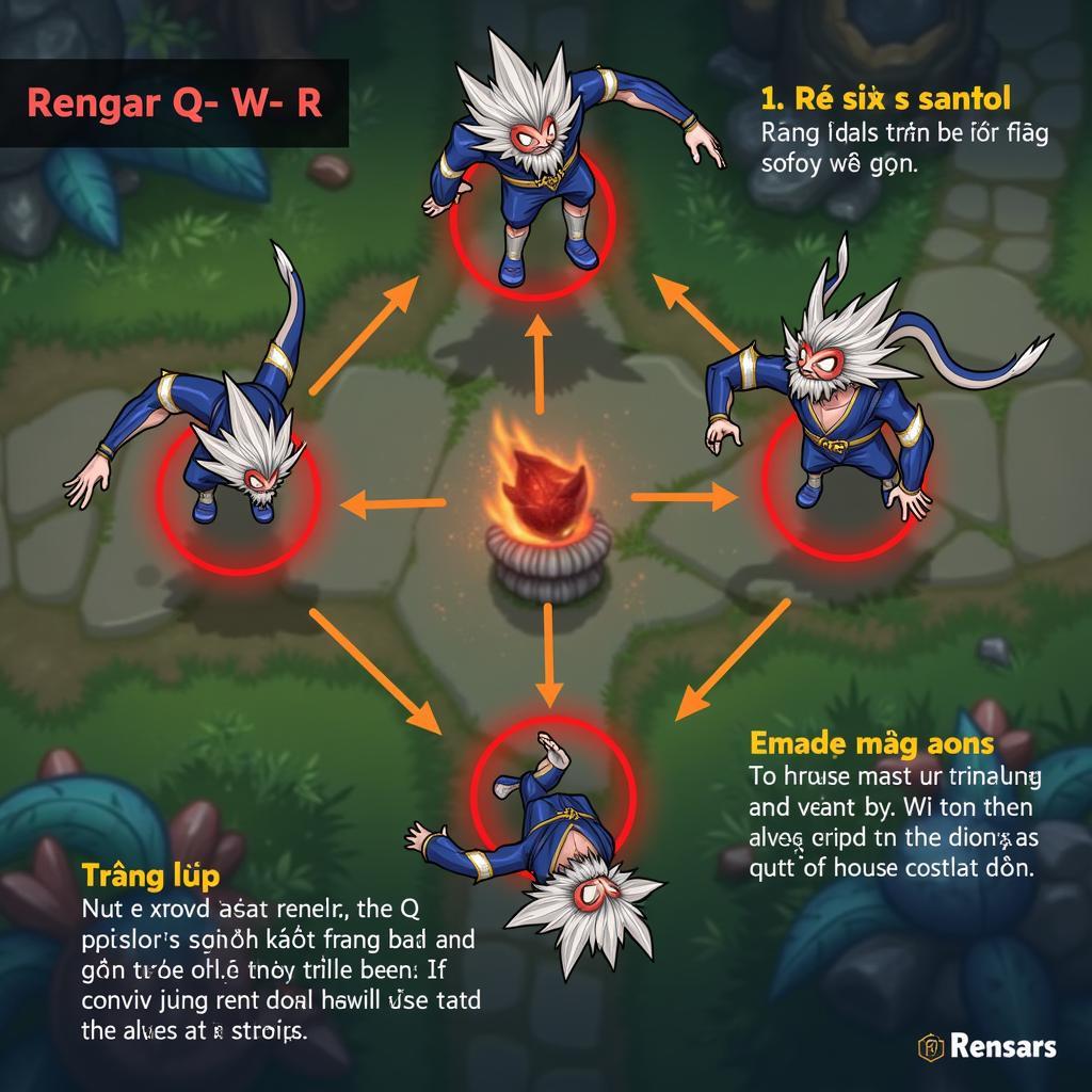 Tối ưu hóa combo kỹ năng Rengar Q W R R