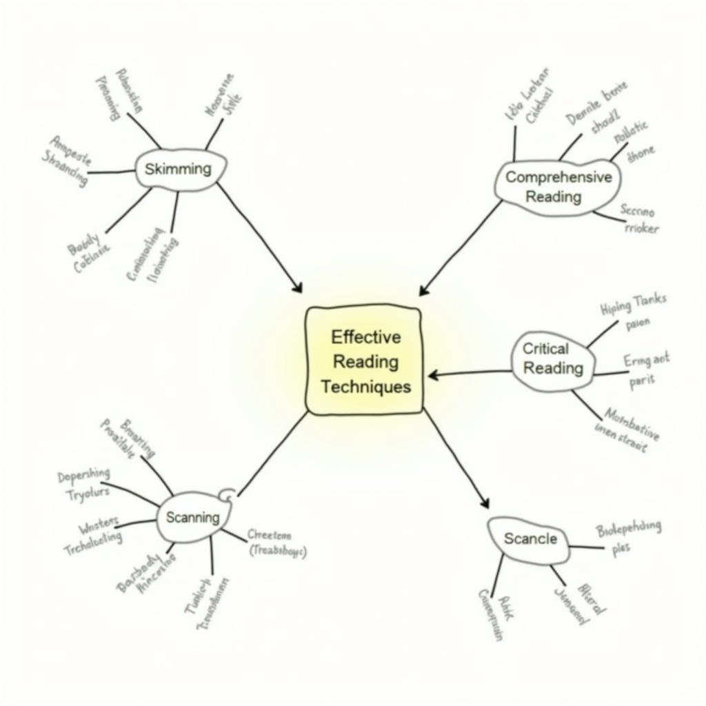 Các phương pháp đọc hiệu quả được minh họa bằng sơ đồ tư duy