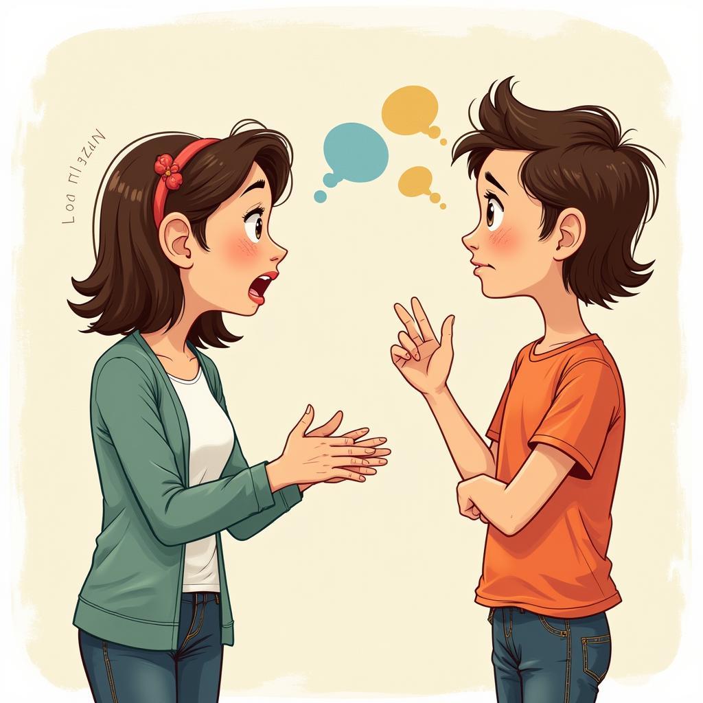 Kỹ năng giao tiếp chưa tốt thể hiện qua việc diễn đạt khó khăn