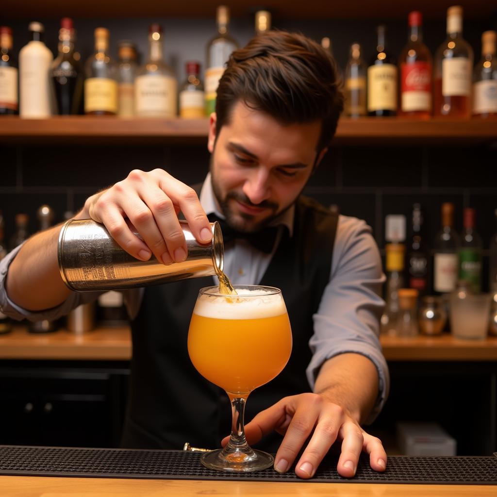 Bartender pha chế đồ uống