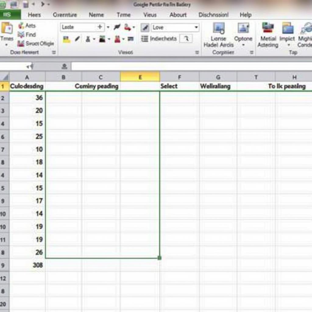 Tạo bảng và nhập dữ liệu vào Excel