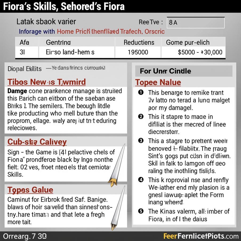 Chi tiết chỉnh sửa kỹ năng Fiora