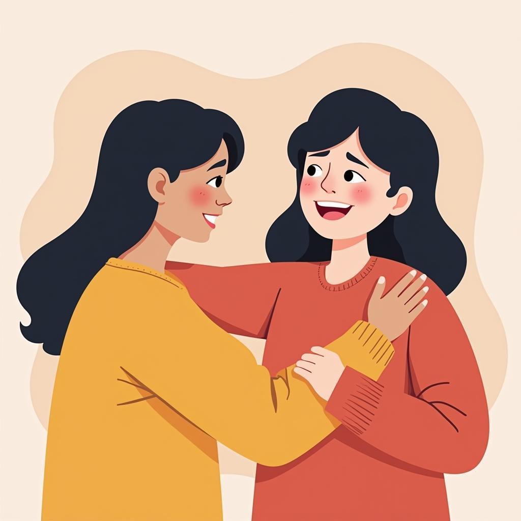 Kỹ năng đồng cảm chia sẻ giữa hai người bạn