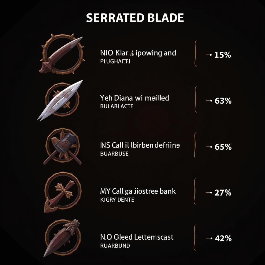 Nâng cấp serrated blade trong dungeon hunter