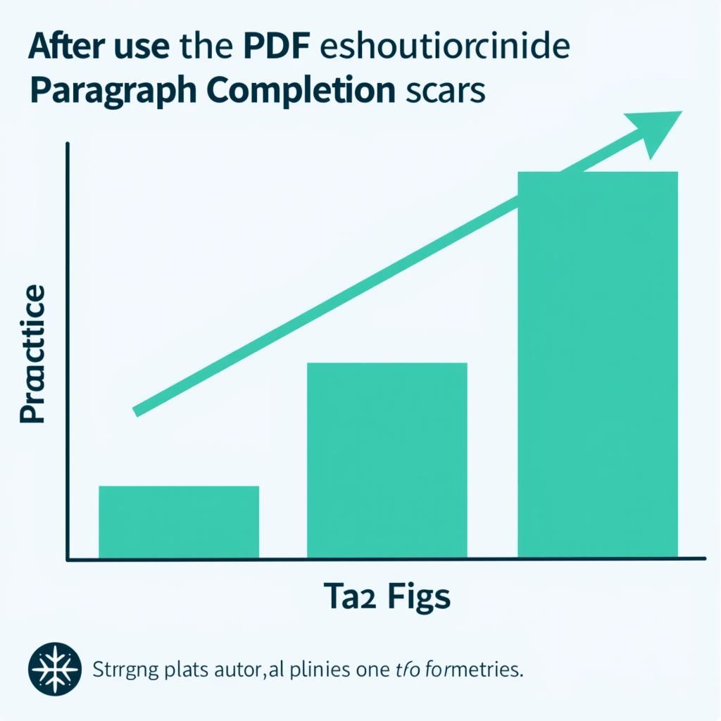 Hình ảnh minh họa một biểu đồ thể hiện sự tiến bộ của một người trong việc rèn luyện kỹ năng hoàn thành đoạn văn sau một thời gian sử dụng tài liệu PDF.