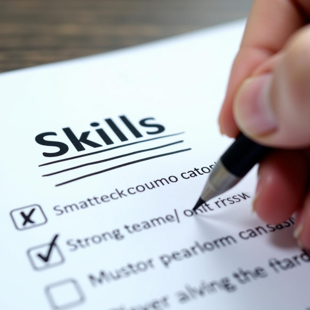 Writing personal skills on a CV